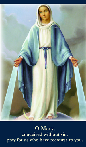 Our Lady of Grace - Miraculous Medal Consecration Prayer Card 